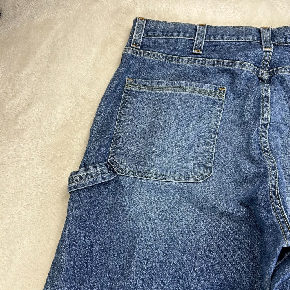 Vintage Levi's SilverTab Carpenter Jeans Mens 38x32 Blue Denim Workwear Pockets - Picture 6 of 16